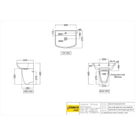 Wall Hung Basin with Half Pedestal