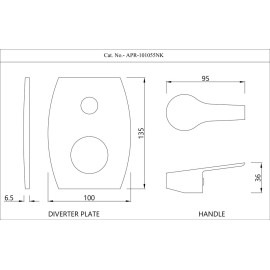 Exposed Part Kit of Single Lever In-wall Diverter Exposed Part Kit of Single Lever In-wall Diverter