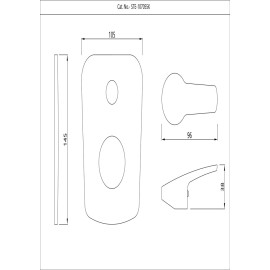 Exposed Part Kit of Single Lever In-wall Diverter 