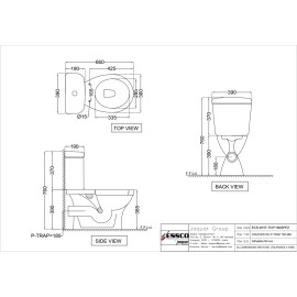 Bowl with cistern for Coupled WC