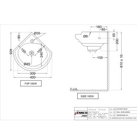 Wall Hung Corner Basin