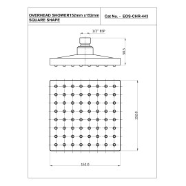 Overhead Shower Square Shape Single Flow
