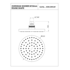 Overhead Shower Round Shape Single Flow 