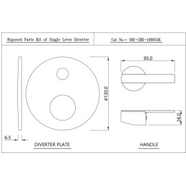 Exposed Part Kit of Single Lever In-wall Diverter 