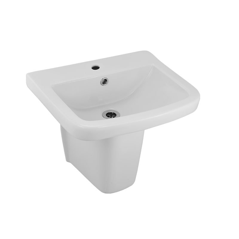 Aspire Wall-Hung Toilet Wash Basin with Half Pedestal